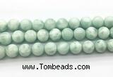 CAS305 15.5 inches 14mm round snowflake angelite gemstone beads