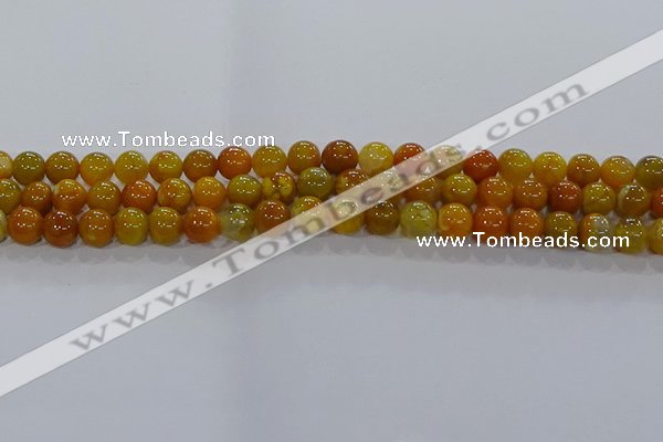 CAA1042 15.5 inches 8mm round dragon veins agate beads wholesale