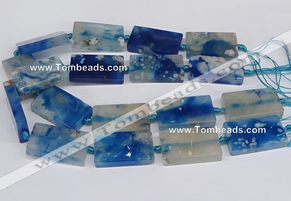 CAA1168 15.5 inches 22*40mm rectangle sakura agate gemstone beads