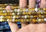 CAA1549 15.5 inches 6mm round banded agate beads wholesale
