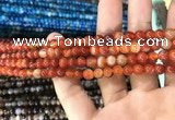 CAA1566 15.5 inches 4mm round banded agate beads wholesale
