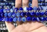 CAA1582 15.5 inches 12mm round banded agate beads wholesale