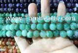 CAA1598 15.5 inches 8mm round banded agate beads wholesale