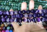 CAA1653 15.5 inches 12mm faceted round banded agate beads