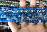 CAA1665 15.5 inches 6mm faceted round banded agate beads