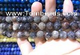 CAA1730 15 inches 10mm faceted round fire crackle agate beads
