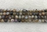 CAA1812 15.5 inches 8mm round banded agate gemstone beads