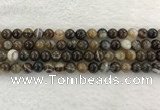 CAA1822 15.5 inches 8mm round banded agate gemstone beads