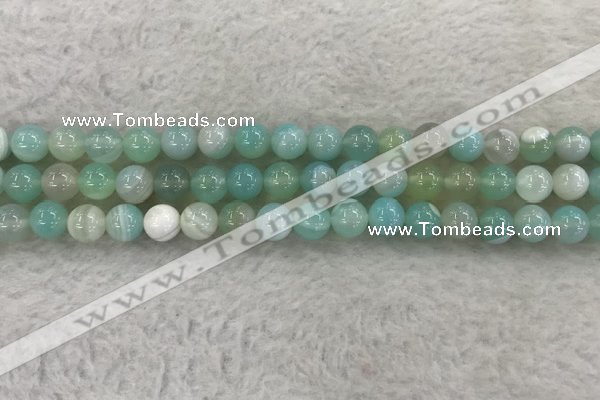 CAA1842 15.5 inches 8mm round banded agate gemstone beads