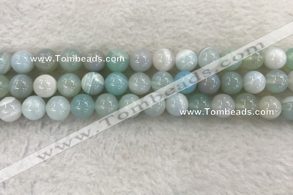 CAA1844 15.5 inches 12mm round banded agate gemstone beads