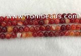 CAA1912 15.5 inches 8mm round banded agate gemstone beads