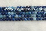 CAA1931 15.5 inches 6mm round banded agate gemstone beads