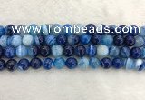 CAA1933 15.5 inches 10mm round banded agate gemstone beads