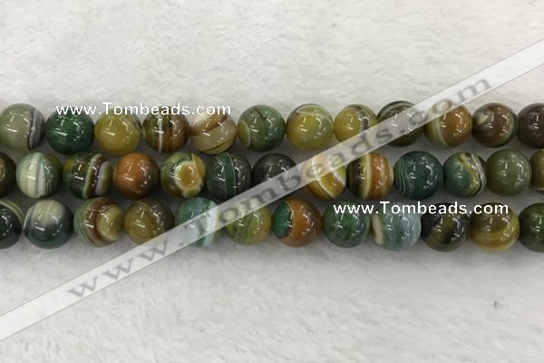 CAA1965 15.5 inches 14mm round banded agate gemstone beads