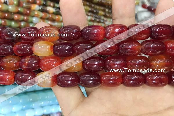 CAA2120 15.5 inches 10*14mm drum agate beads wholesale
