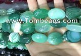 CAA2182 15.5 inches 18*25mm oval banded agate beads wholesale