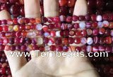 CAA2233 15.5 inches 6mm faceted round banded agate beads