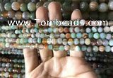 CAA2263 15.5 inches 4mm faceted round banded agate beads