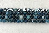 CAA2325 15.5 inches 10mm round banded agate gemstone beads