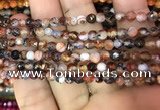 CAA2830 15 inches 4mm faceted round fire crackle agate beads wholesale