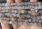 CAA2930 15 inches 6mm faceted round fire crackle agate beads wholesale