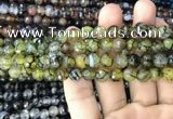 CAA2968 15 inches 8mm faceted round fire crackle agate beads wholesale