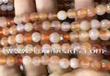 CAA3303 15 inches 6mm faceted round agate beads wholesale