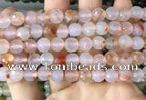 CAA3343 15 inches 8mm faceted round agate beads wholesale