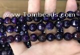 CAA3379 15 inches 10mm faceted round agate beads wholesale
