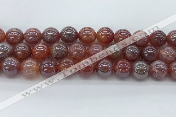 CAA3505 15.5 inches 14mm round AB-color fire agate beads wholesale