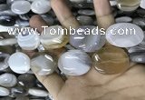 CAA3568 15.5 inches 22*30mm oval grey Botswana agate beads