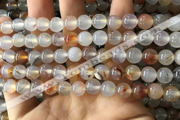 CAA3598 15.5 inches 8mm round dendritic agate beads wholesale