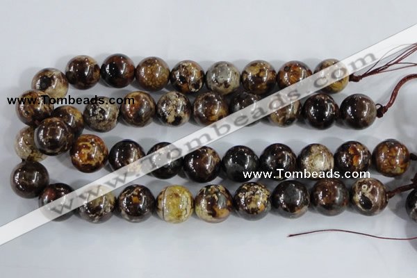 CAA399 15.5 inches 20mm round fire crackle agate beads wholesale