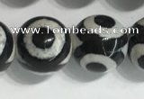 CAA3993 15 inches 12mm round tibetan agate beads wholesale