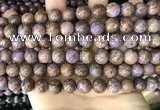 CAA4002 15.5 inches 8mm round purple crazy lace agate beads