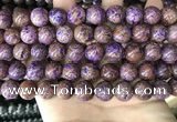 CAA4004 15.5 inches 12mm round purple crazy lace agate beads