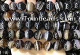 CAA4022 15.5 inches 14mm round line agate beads wholesale