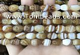 CAA4158 15.5 inches 8*12mm rice line agate beads wholesale