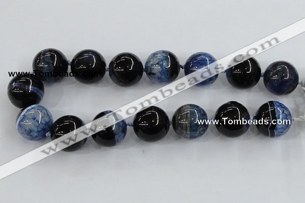 CAA416 15.5 inches 24mm round agate druzy geode gemstone beads