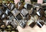 CAA4235 15.5 inches 18*18mm diamond line agate beads wholesale