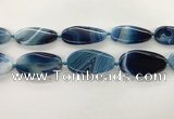CAA4312 15.5 inches 25*45mm twisted oval line agate beads