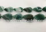 CAA4328 15.5 inches 30*40mm flat teardrop line agate beads