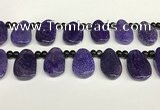 CAA4361 Top drilled 20*30mm freeform dragon veins agate beads