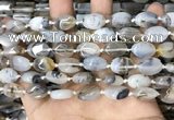 CAA4371 15.5 inches 10*14mm oval Montana agate beads wholesale