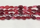 CAA4697 15.5 inches 12*16mm flat teardrop banded agate beads wholesale