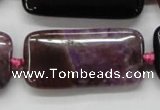 CAA474 15.5 inches 20*40mm rectangle agate druzy geode beads