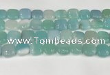 CAA4745 15.5 inches 14*14mm square banded agate beads wholesale