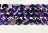 CAA4750 15.5 inches 16*16mm square banded agate beads wholesale