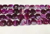 CAA4751 15.5 inches 16*16mm square banded agate beads wholesale