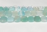 CAA4761 15.5 inches 18*18mm square banded agate beads wholesale